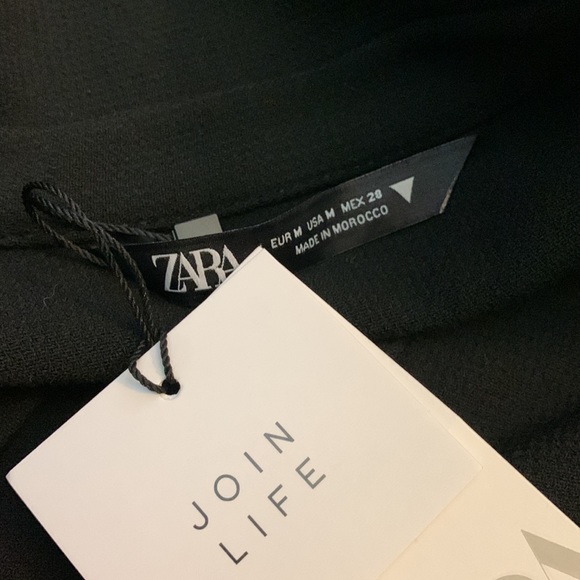 NWT Zara Black Ribbed Polo - Picture 8 of 8